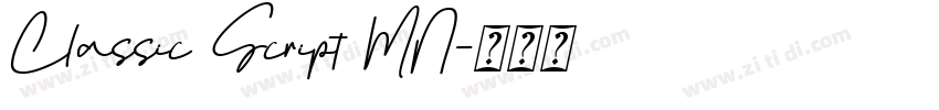 Classic Script MN字体转换